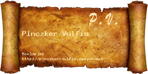 Pinczker Vulfia névjegykártya