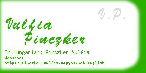 vulfia pinczker business card